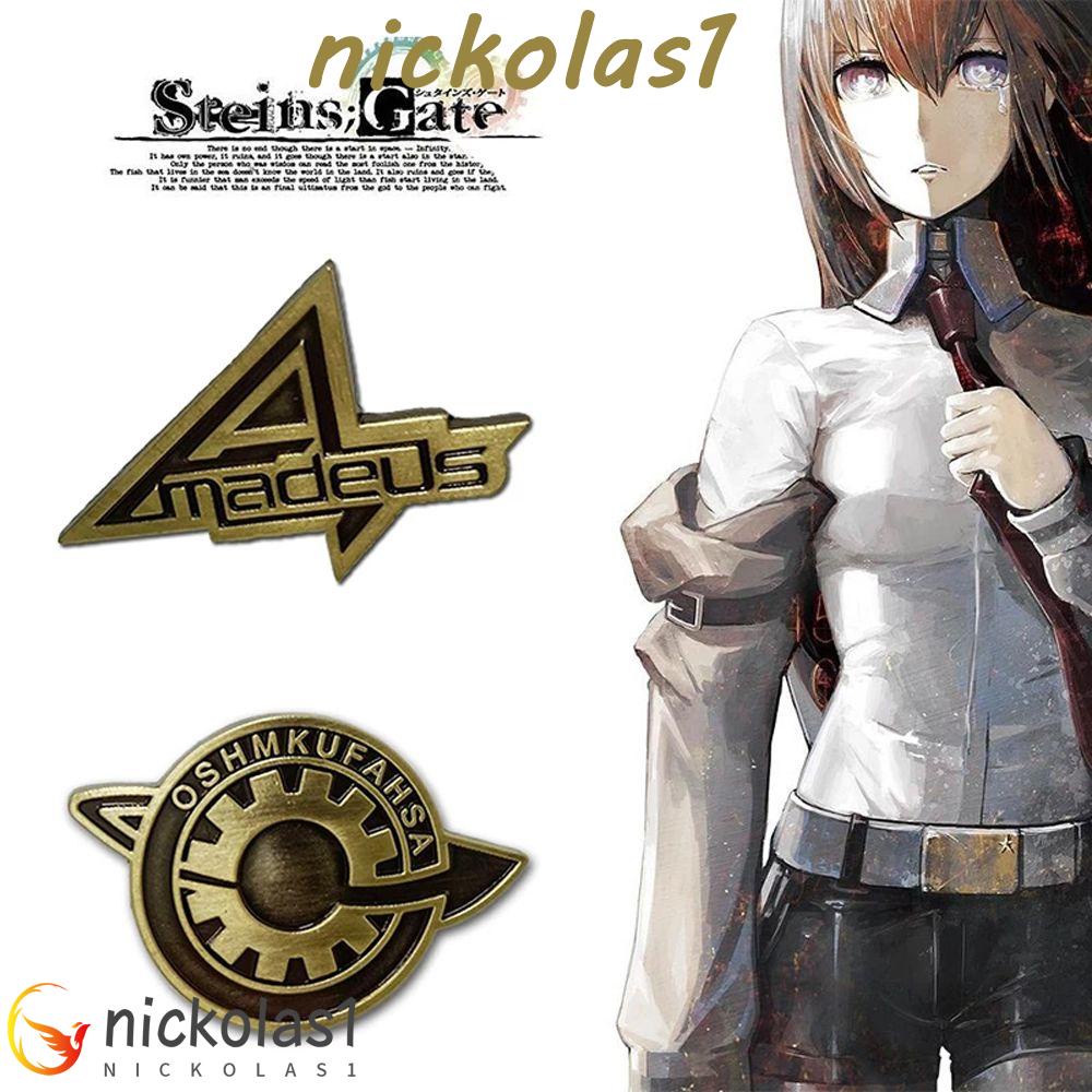 Nickolas1 Game Steins Gate Wanita Pria Cosplay Lencana Perhiasan Hadiah Lapel Pin Labmen Bros Pin