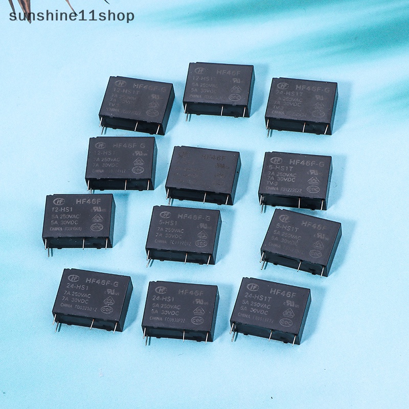 Sho HF46F -G-5/12 /24 -HS1 -HS1T 7A 5A 4Pin 250VAC 30VDC DC5V 12V 24V Relay HF46F-1 N