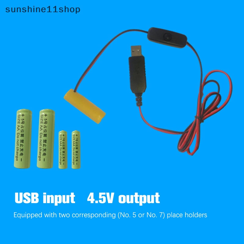 Sho Dummy Adapter USB Power Supply Switch Kabel Ganti Untuk Remote Kamera Mainan LED Strip N