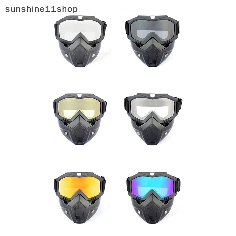 Sho Outdoor Sport Windproof Mask Goggle HD Kacamata Motor Snowboard Eyewear Riding Motocross Musim Panas UV Protection Sunglasses N