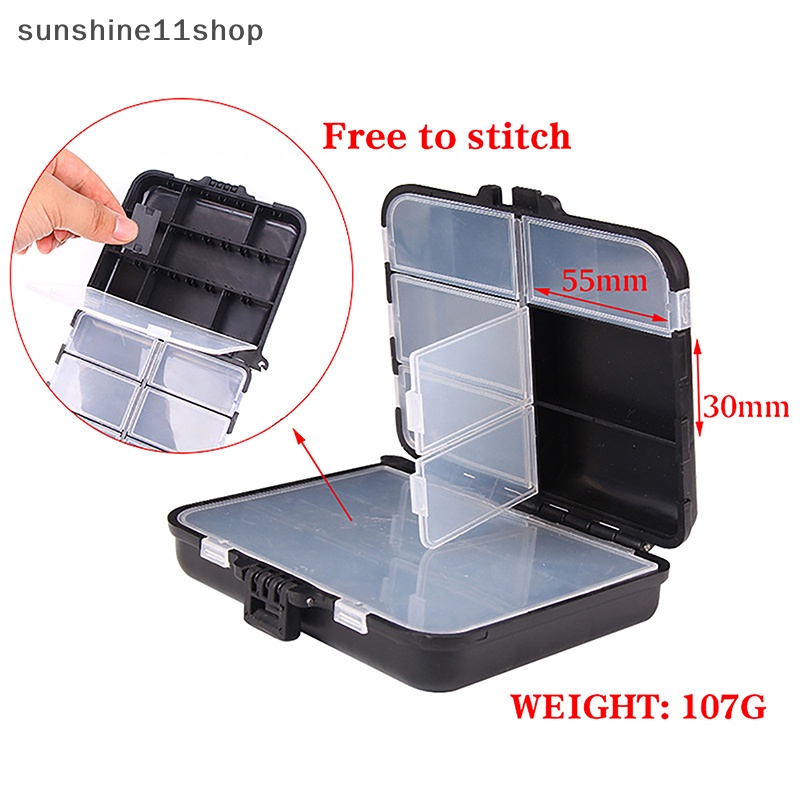 Sho Kotak Penyimpanan Umpan Pancing, Portable Dua Sisi Lure Hook Organizer, Mini Utility Lures Fishing Box N