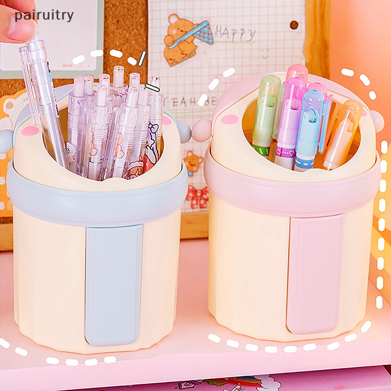 Prt Novelty Kapasitas Besar Tempat Pulpen Operasi Sederhana Burr Gratis Makeup Brush Organizer Gaya Putri Pensil Gel Pen Storage Bucket PRT