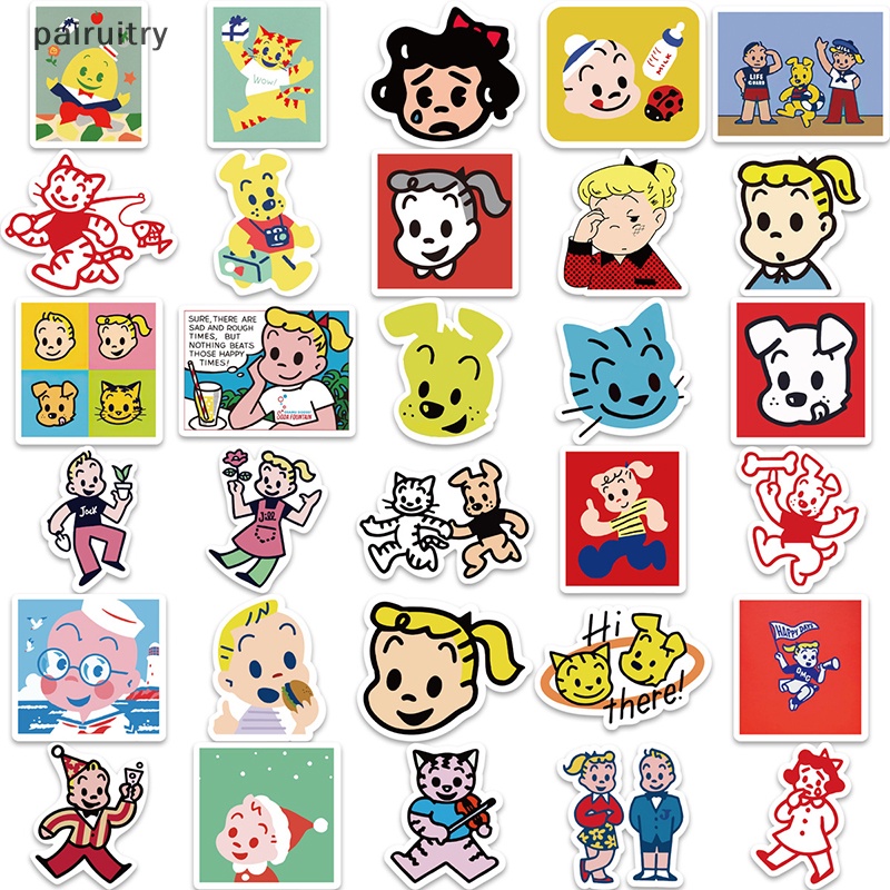 Prt 60PCS HARADA OSAMU Kartun Jepang Kawaii Stiker Untuk Anak DIY Notebook Bagasi Motor Laptop Kulkas Decal Decor Mainan PRT