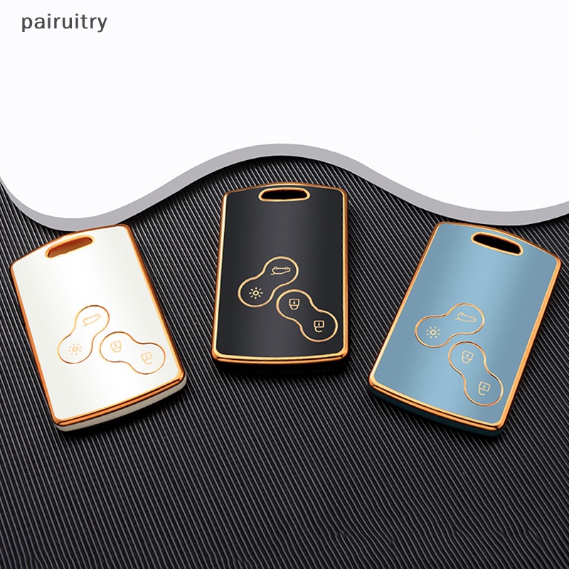 Prt 1Pc Cover Shell Case Kunci Kartu Mobil TPU Untuk Aksesoris Dekorasi Kunci Mobil PRT