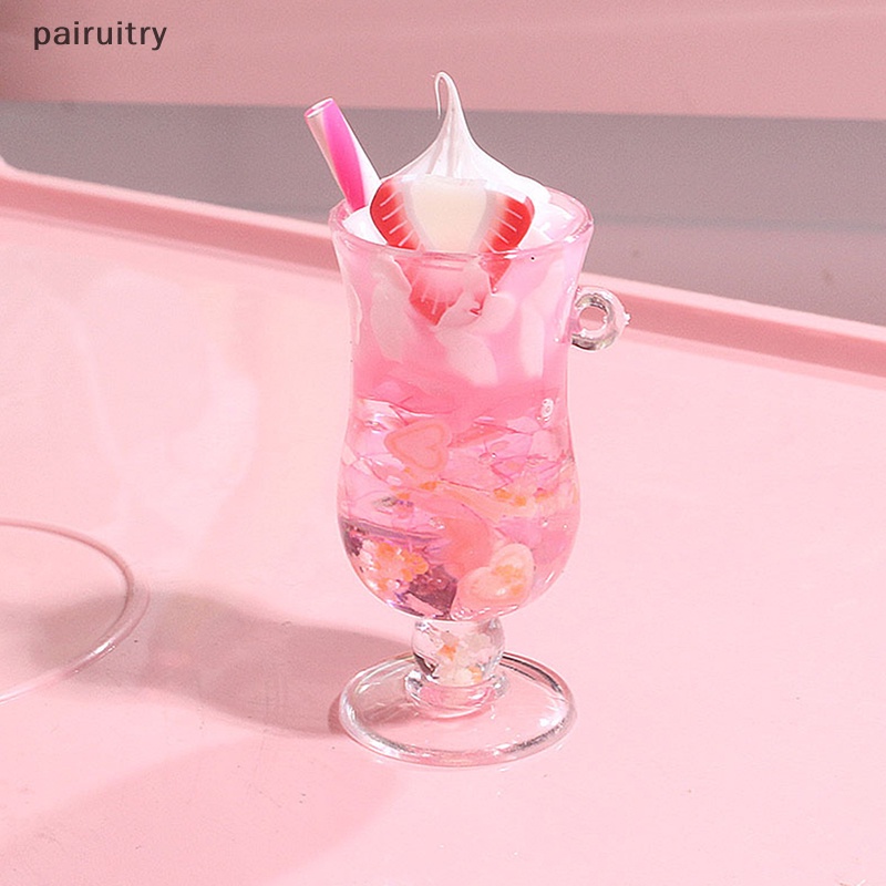 Prt Resin Luminous Buah Susu Teh Minuman Cangkir Botol Liontin Anting Membuat Perhiasan PRT