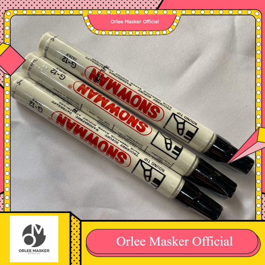 SPIDOL SNOWMAN MARKER  BESAR GIANT WATERPROOF 1 PCS PERMANEN HITAM