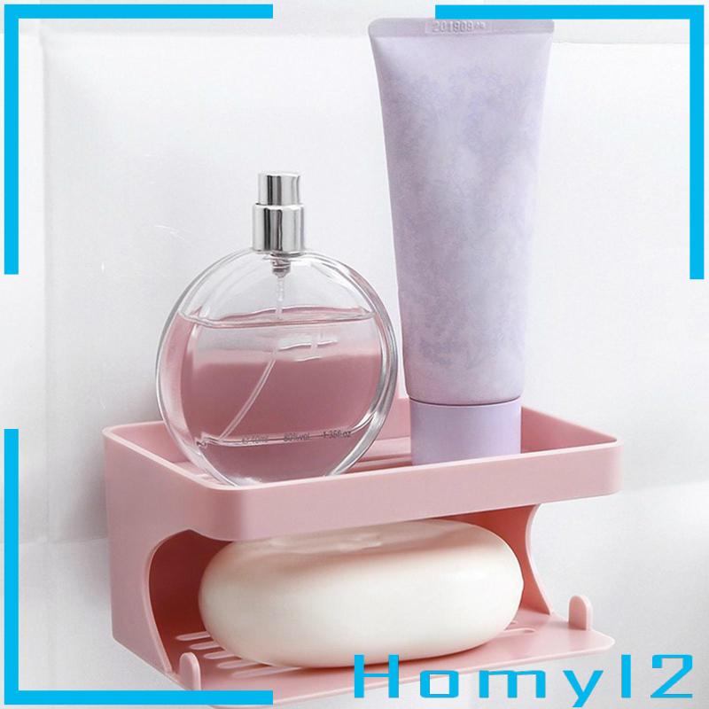 [HOMYL2] Tempat Sabun Soap Saver Double Layer Sabun Piring Untuk Kamar Mandi Hotel Shower Dinding