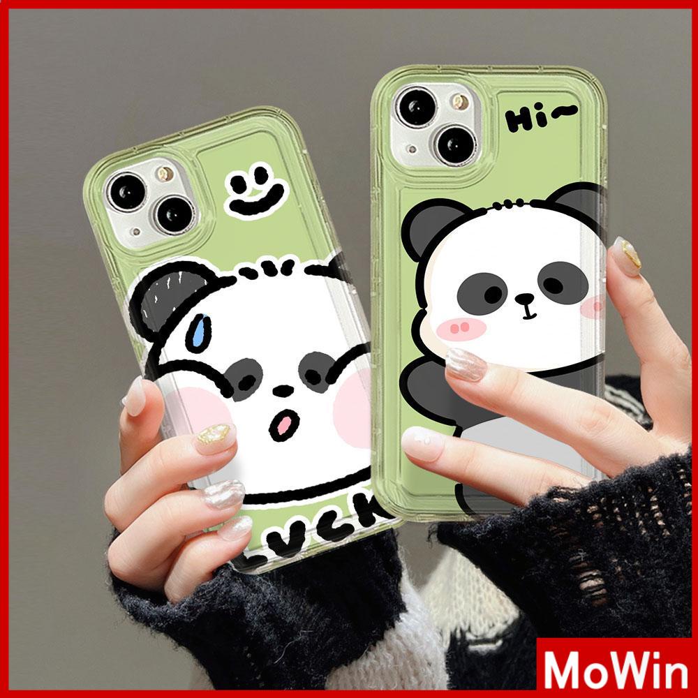 Case iPhone 14 Pro Max iPhone Case Bening Case TPU Soft Case Airbag Shockproof Perlindungan Kamera Makan Lucu Panda Bambu untuk iPhone 13 Pro Max iPhone 12 Pro Max 11 8Plus 7Plus 6Plus