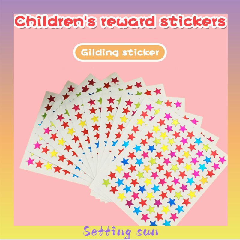 10Pcs/Set Stiker Bintang Colorful Reward Stickers Alat Tulis TN