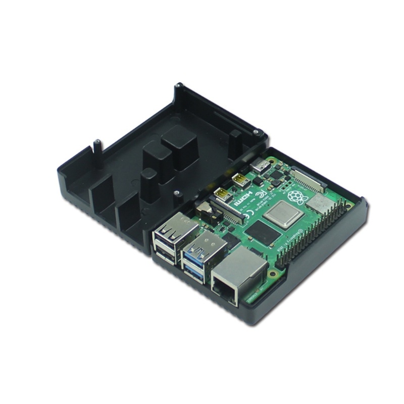 Cre Untuk Raspberry Pi Fan ABS Case Grey Black Enclosure Untuk Raspberry Pi 4mode B