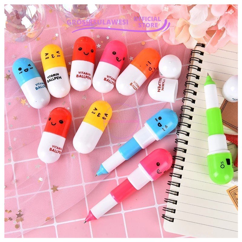 

COD Pulpen Kapsul Vitamin Tablet Pena Vitamin Ballpen Obat Kapsul Unik Makassar