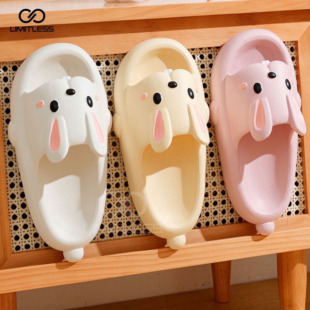 Sandal Kelinci Rabbit Anak Perempuan Terbaru 2023 Korean Style Sendal Bunny Anak Cewek Indoor Outdoor Empuk Lucu