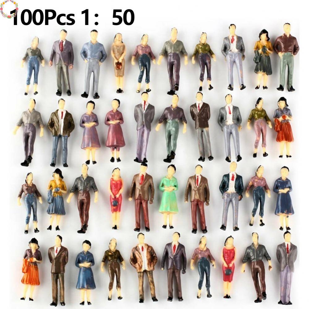 100pcs Angka Lukis Skala 1.50 Model Orang Kereta Multicolor Penumpang