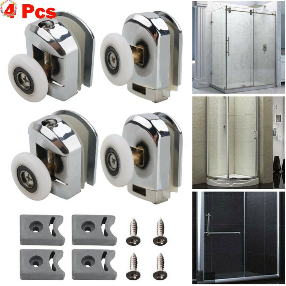 4pcs /set Paduan Seng Single Shower Door Rollers Runners Wheels 25mm Roda Rumah