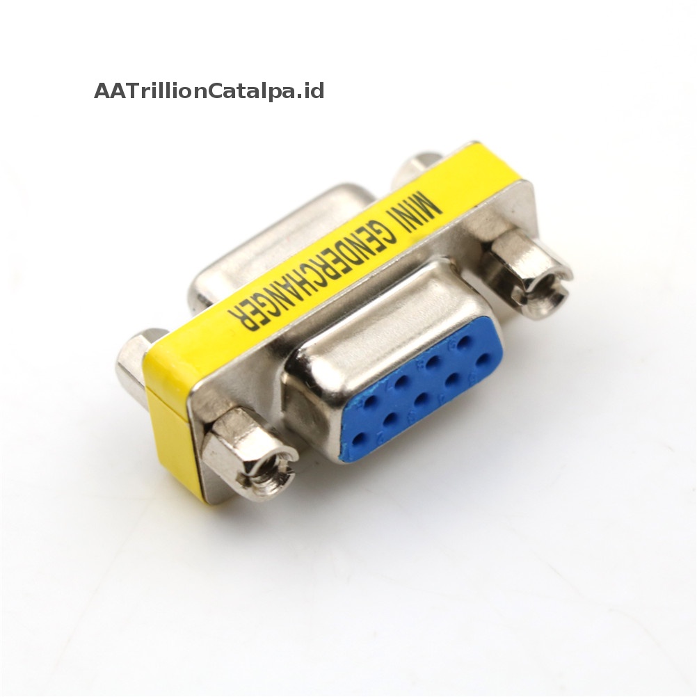 Aatrililioncatalpa Seri Baru RS-232 DB9 9pin Female to Female F/F Changer Coupler Adapter Jika C ID