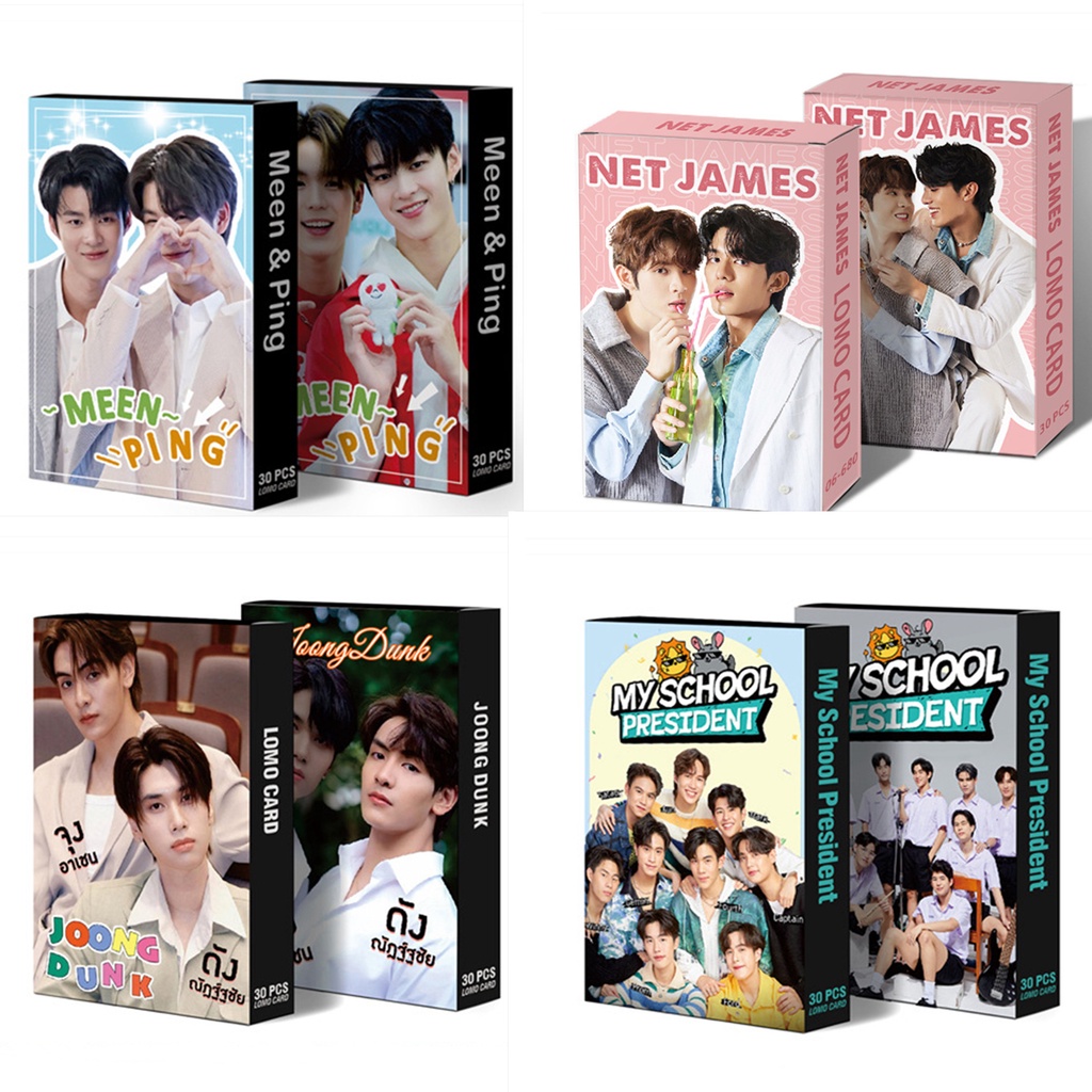 30pcs /box FIRST KHAOTUNG JOONG DUNK Photocards Album MEEN PING NET JAMES My School President Kartu Lomo OurSkyy Thai Star Postcards