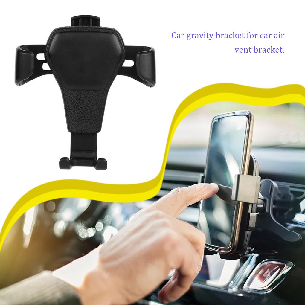 Gravity Car Holder Vehicle-mounted Phone Air Vent Clip Mount Baterai Charging Hole Support Bracket Untuk Aksesoris