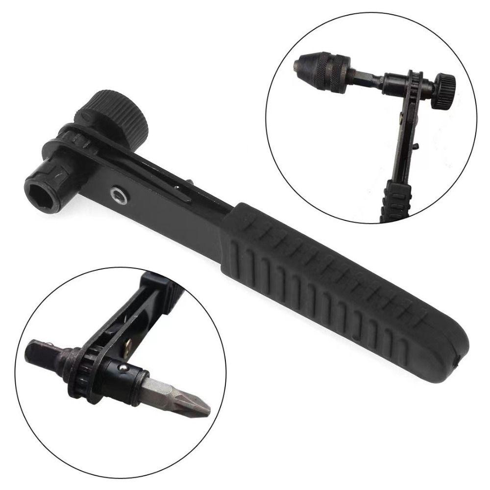 Lanfy Ratchet Wrench Kunci Pas Mini1/4Inch Hand Tool90° Quick Socket Sudut Kanan