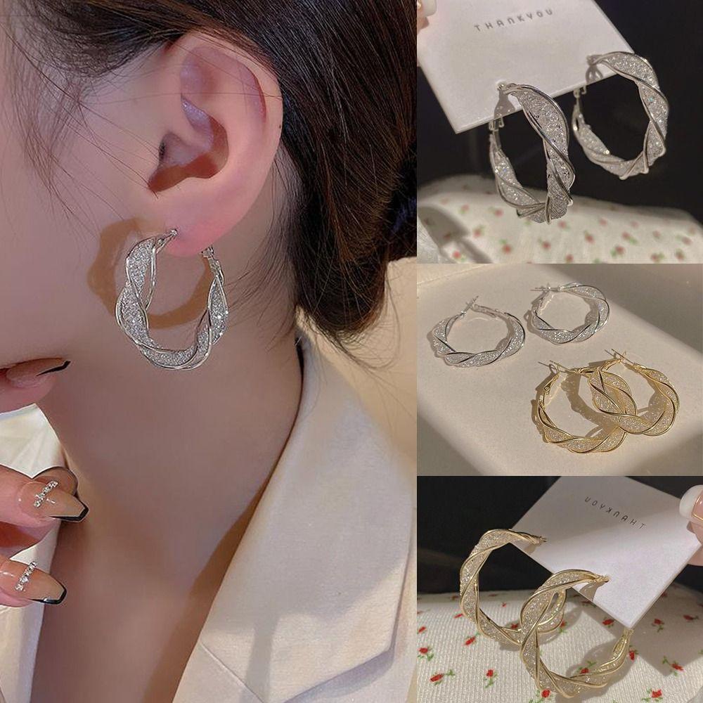 Lily Twist Earrings Perhiasan Pernikahan Perhiasan Fashion Untuk Wanita Gadis Anting Hoop