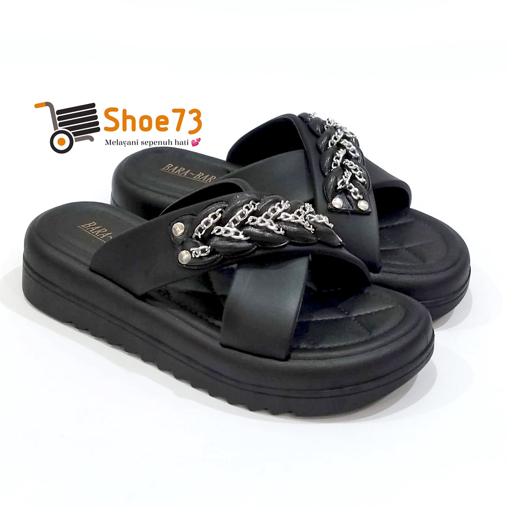 BARA-BARA JSL 2208 V26 NEW SIZE 36-40 ORIGINAL l Sandal Selop Silang Jelly Wanita l Sendal Kokop Cewek Impor