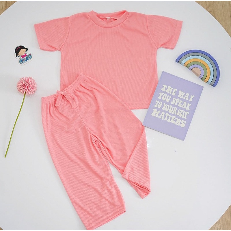 BEFAST - ZFS OOTD WANITA ONESET NESYA / JENNA RIB SET / Setelan Wanita Keluaran Terbaru / Outfit Daily Wanita Remaja ABG Trendy / Oneset Polos Casual Wanita / Fashion Kekinian Remaja ABG Trendy / Set Atasan Kaos Lengan Pendek+Celana 3/4