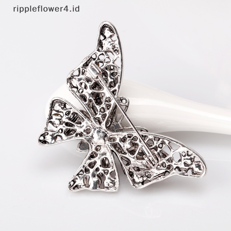 {rippleflower4.id} Kristal Bros Pin Capung Kupu-Kupu Bros Perhiasan Hadiah Pesta Pernikahan~