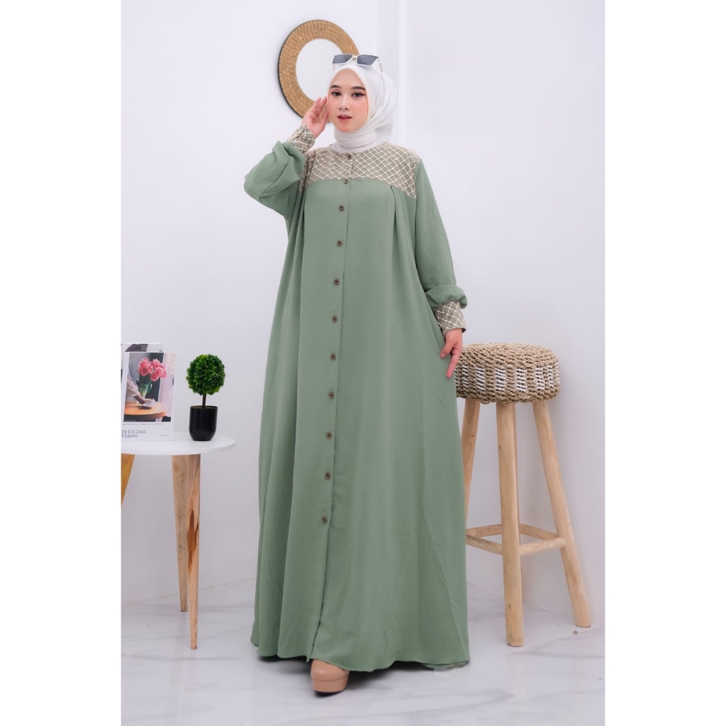 MERONA-GAMIS CRINKLE POLOS SYAZANI DRESS EXSLUSIVE ANNADIYA/GAMIS CRINKLE AIRFLOW/gamis crinkle jumbo/gamis polos wanita muslimah