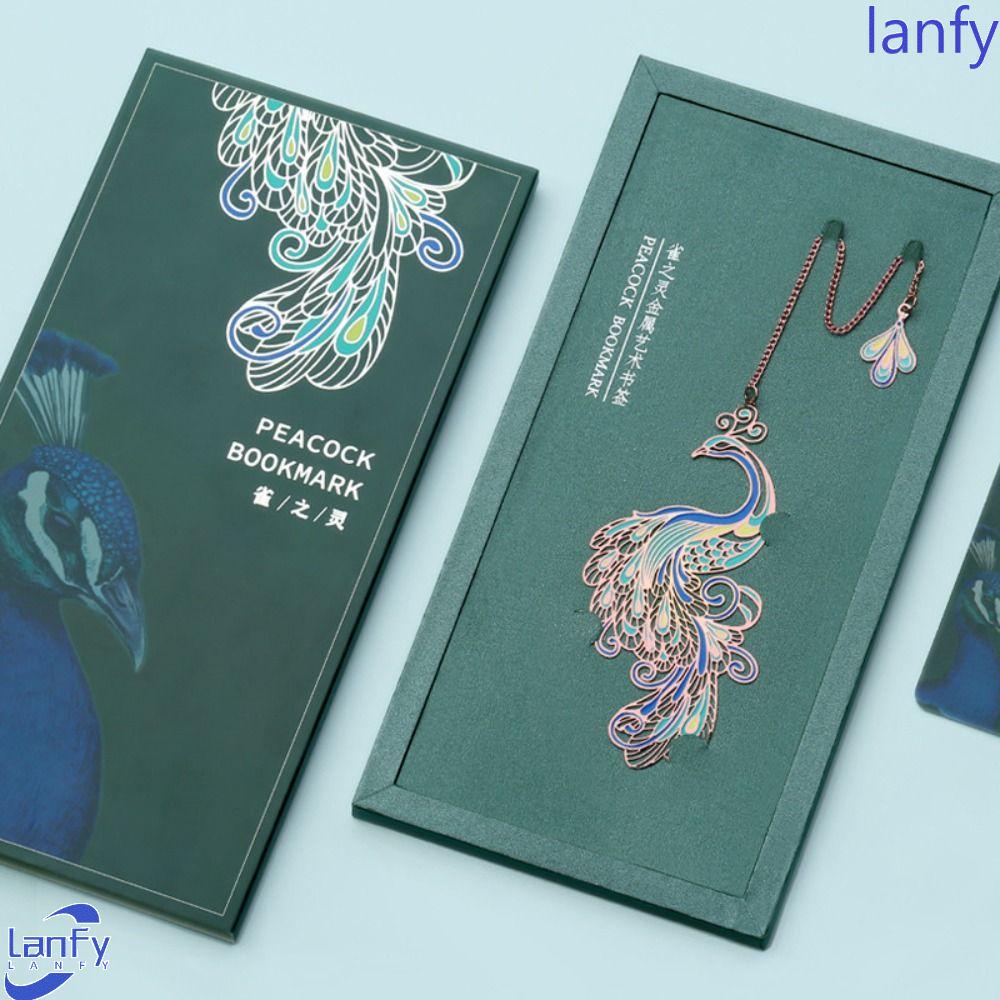 Lanfy Gaya Cina Logam Bookmark Guru Alat Tulis Merak Keberuntungan Buku Klip Hadiah Yang Indah Kekasih Buku Membaca Bookmark