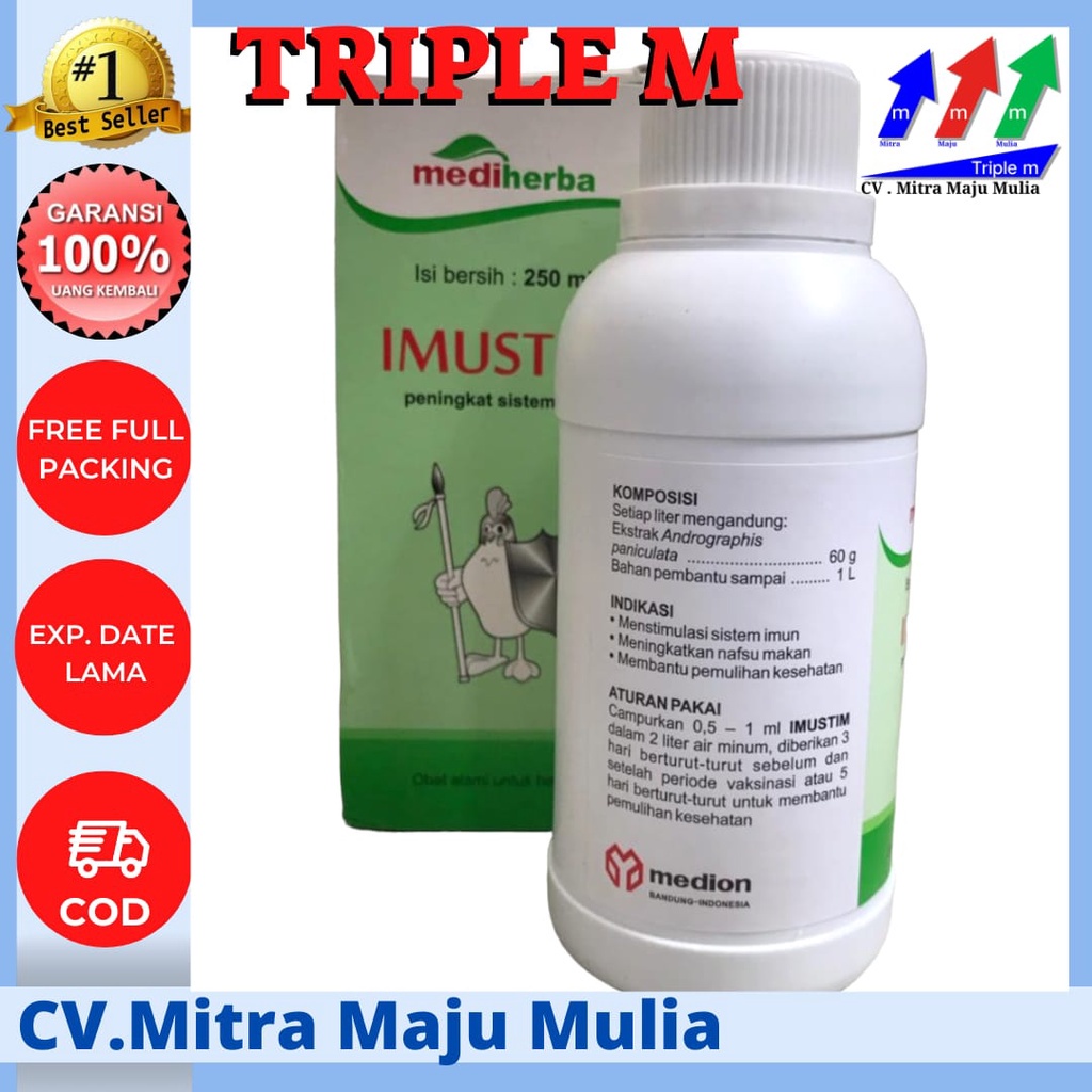 IMUSTIM 250 ML MEDION MENINGKATKAN SISTEM IMUN HEWAN