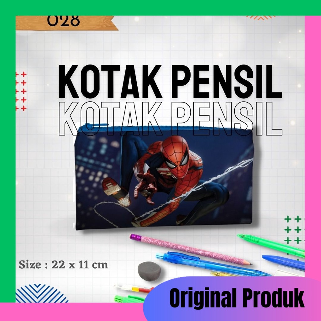 

Tempat Pensil, Kotak Pensil 028 gambar Spider Man Serbaguna Murah Dan Kualitas Terjamin , Original Produk Bahan Tebal