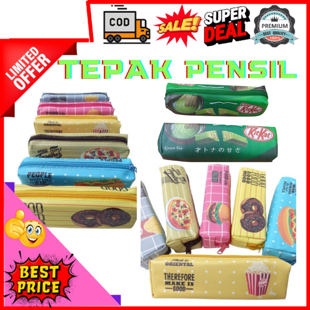 

Perlengkapan Sekolah Kotak Tepak Pensil Viral Aesthetic Lucu Karakter Donat Burger Popcorn Pizza / Tempat Pensil Anak Viral Lucu Serbaguna