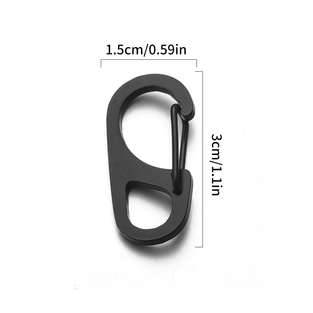 [HOT Sale] Klip Carabiner Mini Kreatif Gantungan Kunci Aksesoris Populer Snap Hooks Dengan Mata Tetap Musim Semi Gantungan Kunci Gesper Serbaguna Pria Wanita Untuk Mobil Keyring, Tas Klasik