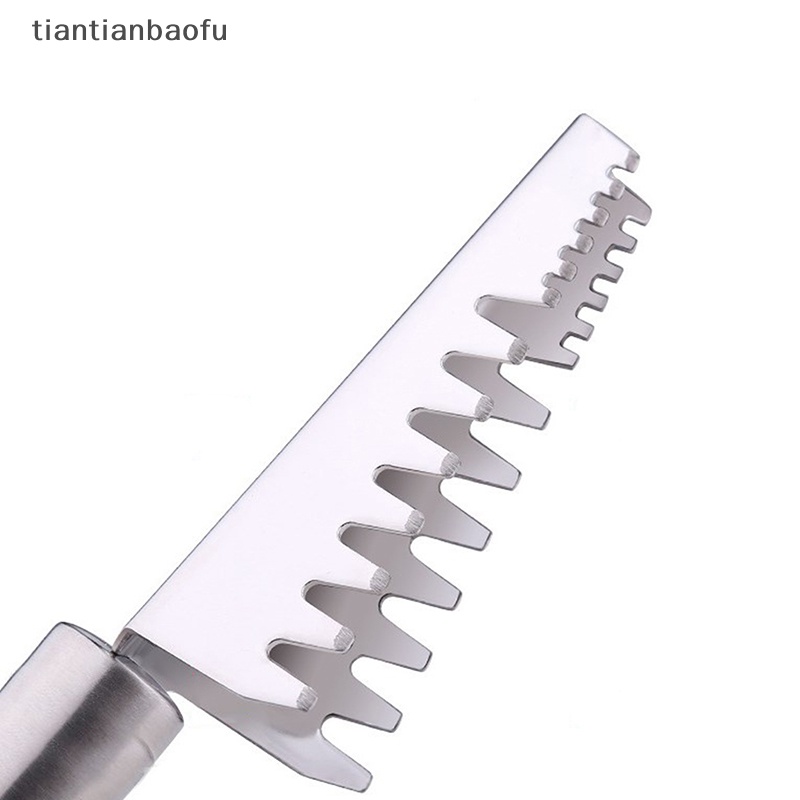 [tiantianbaofu] Stainless Steel Fish Scaler Handheld Remover Sea Cleaning Scraper Pembersih Kerak Butik