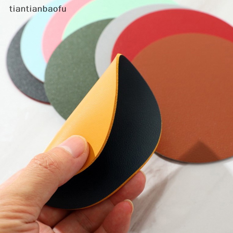 [tiantianbaofu] Coaster Tahan Panas Round Cup Coaster Mat Peralatan Makan Insulasi Alas Tatakan Butik