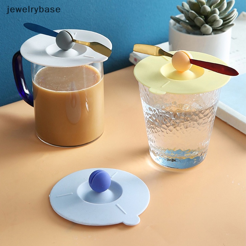 [jewelrybase] Reusable Silicone Cup Cover Cute Seal Penutup Cangkir Hisap Tahan Debu Anti Bocor Teh Kopi Tutup Cap Cangkir Aksesoris Butik