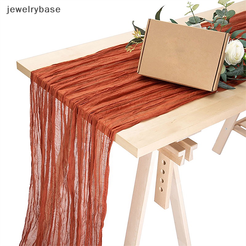 [jewelrybase] Gauze Table Runner Hiasan Meja Makan Rustic Country Boho Table Decor Butik