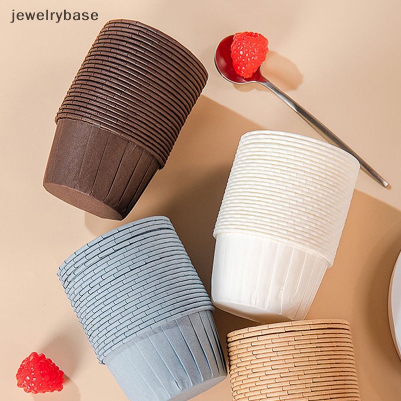 [jewelrybase] 50pcs Muffin Dessert Holder Cupcake Liner Pembungkus Kue DIY Baking Cup Tray Butik