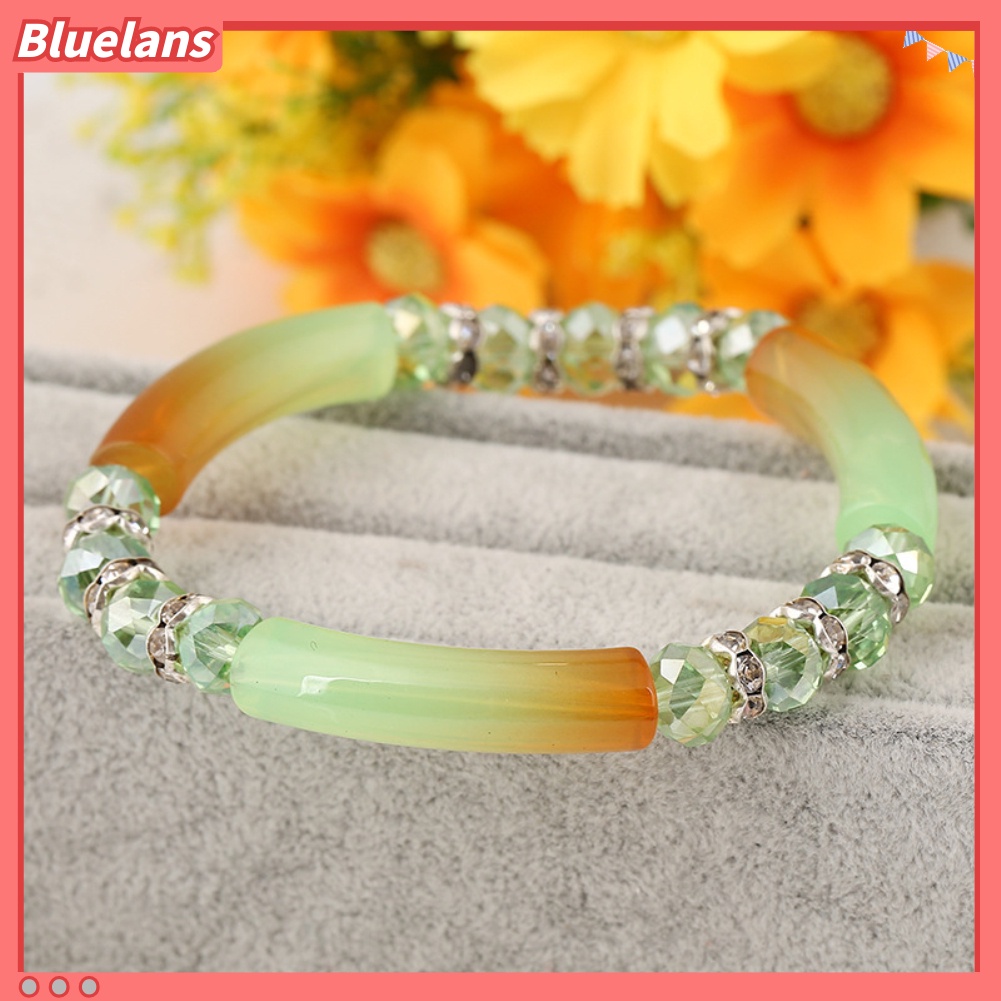 [BLS] Berlian Imitasi Warna-Warni Hias Gradien Warna Gelang Bangles Wanita Pesta Perhiasan