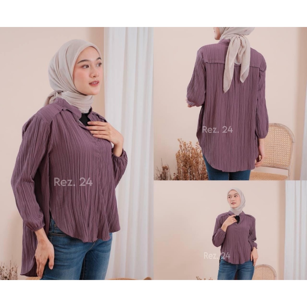 LIVIA BLOUSE | BLOUSE LADY CRUSH | ATASAN WANITA KOREA