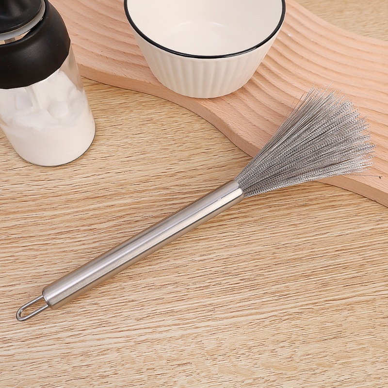 Sikat Panci Stainless Steel High Quality304/Sikat Pembersih Kawat Baja Dekontaminasi Gagang Panjang/Dapur Serbaguna Tidak Melukai Panci Brush Bowl Cleaning Tools