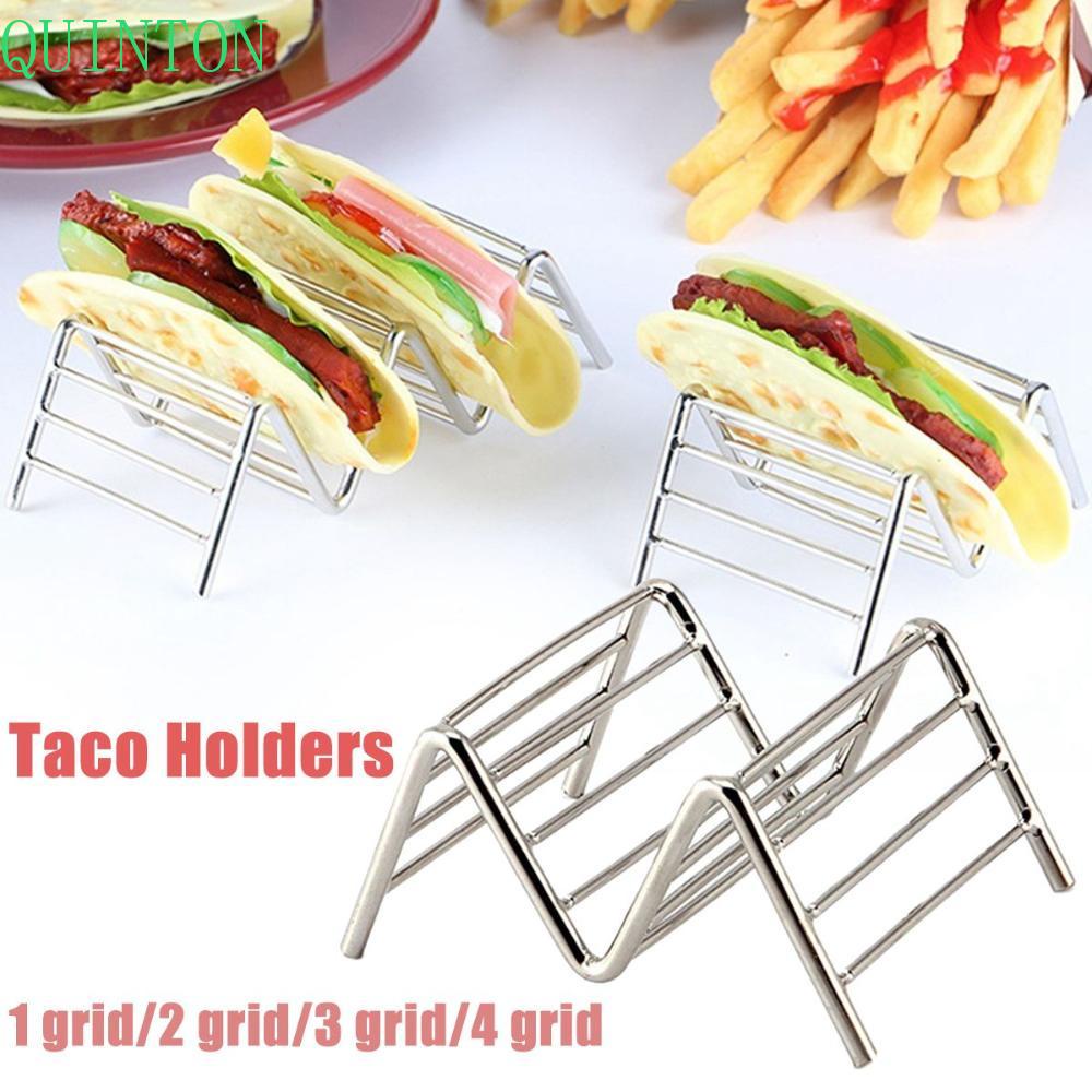 Quinton Taco Holder Bentuk Gelombang Chic Stainless Steel Dapur Restoran Oven Cuci Piring Aman Rak Pizza