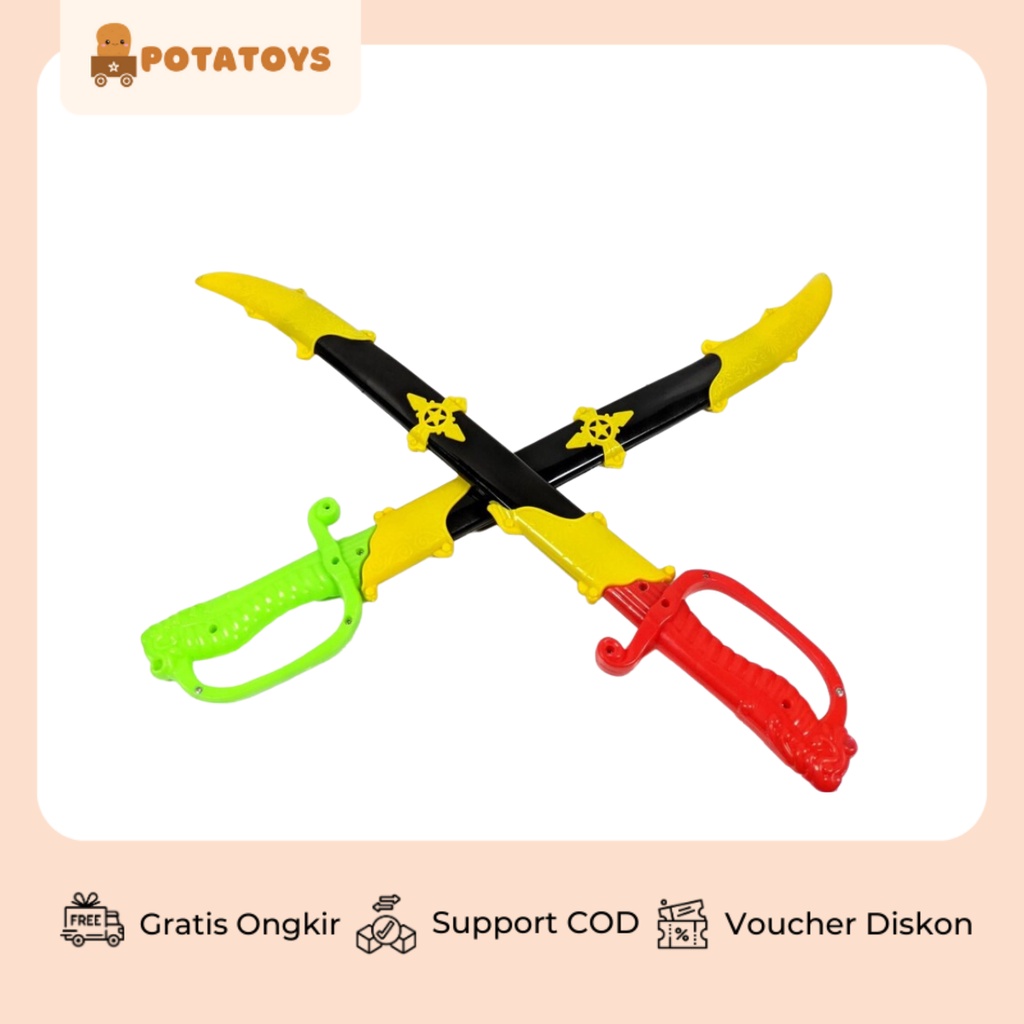 [ Potatoys ] Mainan Pedang Anak / Mainan Pedang - Pedangan / Mainan Pedang Zorro / Pedang Bajak Laut / Pedang Aladin / Samurai