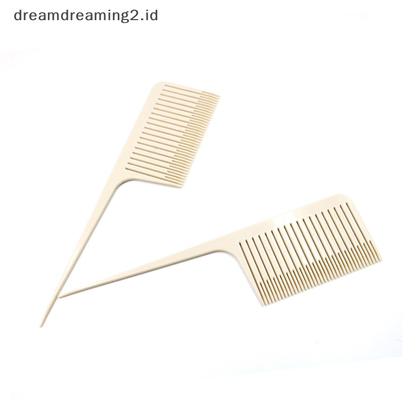 (drea) Sisir Gigi Lebar Besar Gagang Pengait Sisir Salon Pewarna Styling Brush Tools //