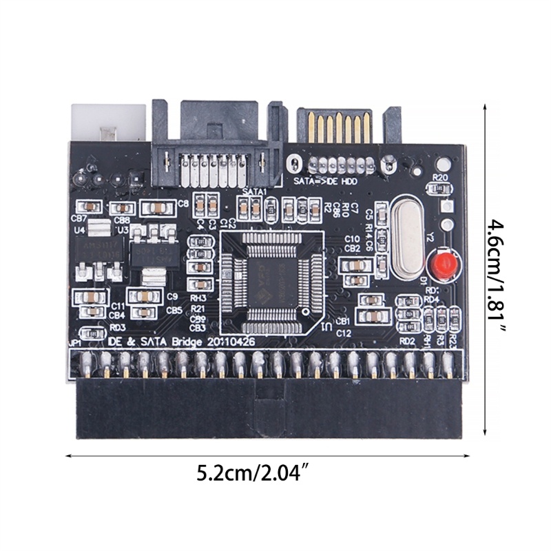 Zzz IDE Ke Konverter IDE Ke Arah Kualitas Tinggi Pemasangan Mudah Mendukung Sistem Jendela Dengan Kabel 7PIN IDE Cord