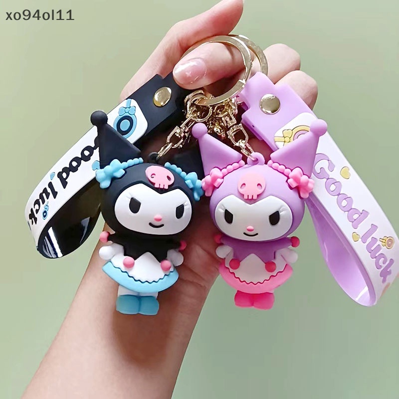 Xo Sanrio Gantungan Kunci Lucu Kuromi Melody Keyring Kawaii Fashion Cross-Dressing Boneka Telepon Ransel Liontin Untuk Hadiah Ulang Tahun Gadis OL