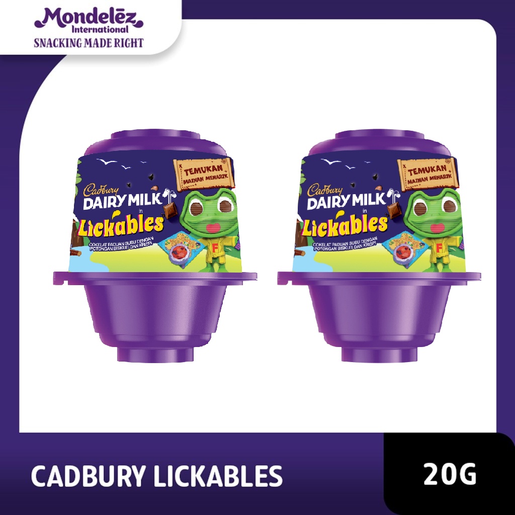 

CADBURY Dairy Milk Lickables Chocolate, 20g, gratis mainan - twinpack