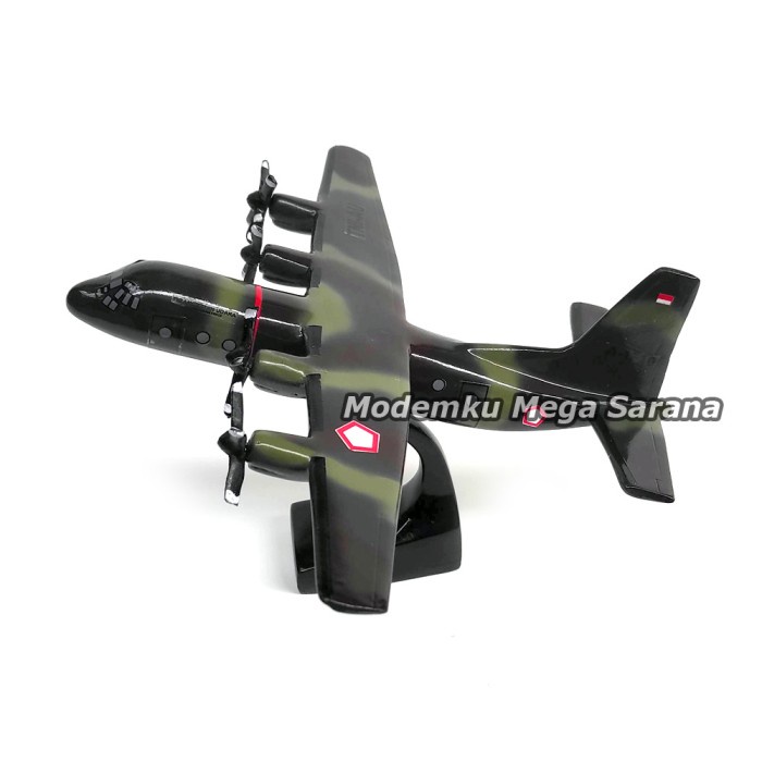 Diecast Miniatur Pesawat Terbang Hercules TNI AU A1310 20x26x7 cm