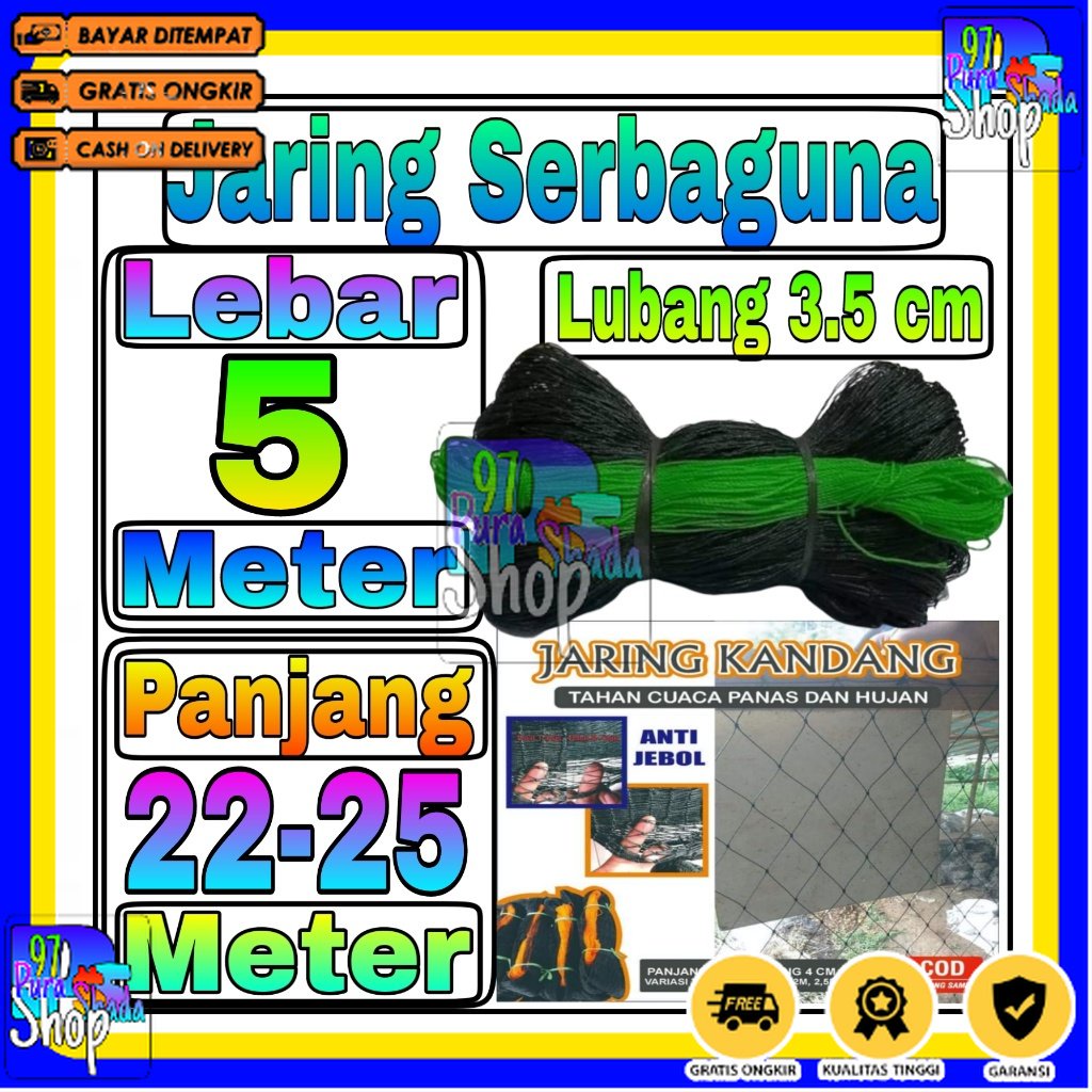 Jaring Ayam Lebar 5 Meter x panjang 25 meter Jaring Pagar Ayam Jaring Pagar Tanaman Waring, Jaring p