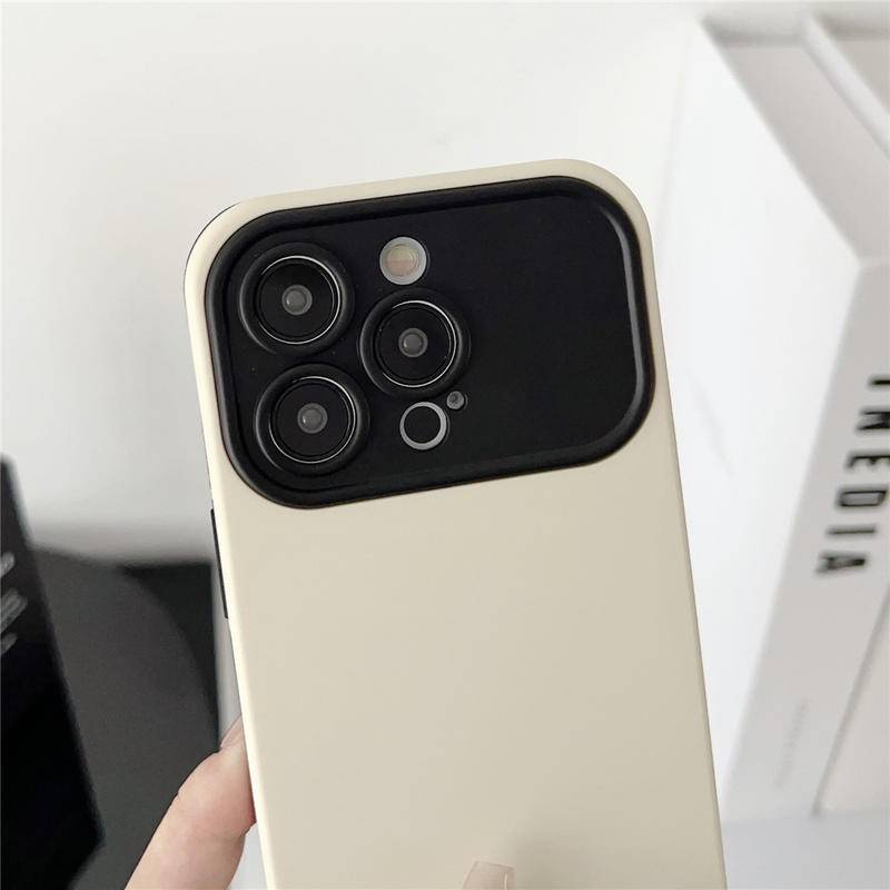 IPHONE Kamera Perlindungan Kulit Merasa Silikon Casing Ponsel Untuk iPhone14 13 12 Pro Max14 Plus 2in1 Splice Shockproof Back Cover Untuk iPhone14 Plus