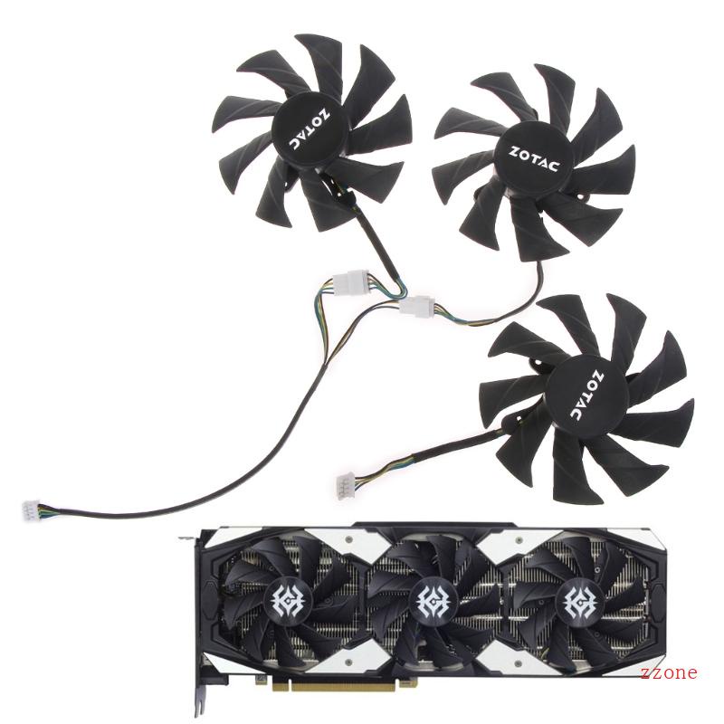 Zzz 85mm Cooler Fan 4Pin 12V GA92S2H VGA Kipas Kartu Grafis Untuk ZOTAC RTX 2070 2080 2080ti X-GAMING Cooler
